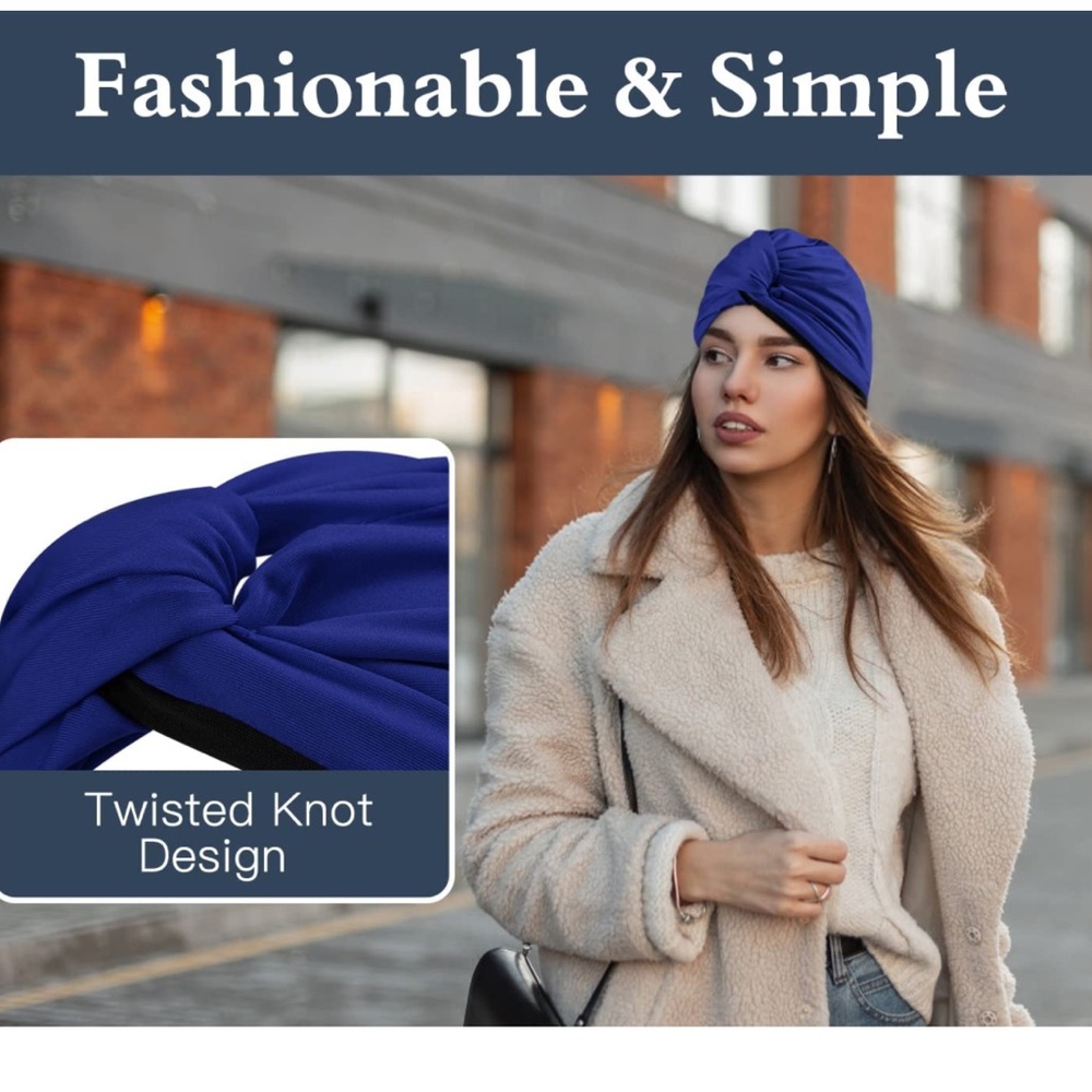 NEW MoKo Turban Headband for Women Men, Fashion Twisted Turbans Headwrap Beanie